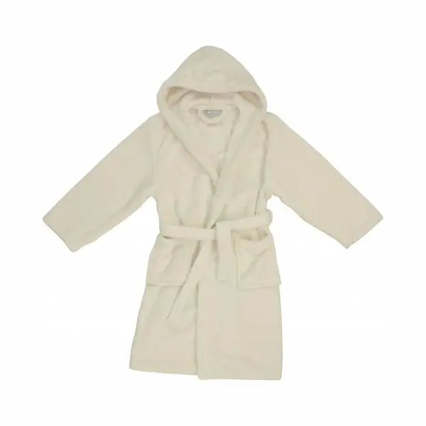 Angelfish Kinder Badjas - Kamerjas - Fleece - Beige - Maat 128 thumbnail