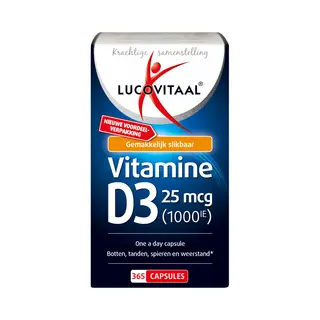 Lucovitaal Vitamine D3, 25mcg (365 Capsules)