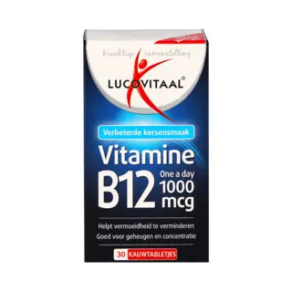 Lucovitaal Vitamine B12 1000 Mcg Voedingssupplement - 30 Kauwtabletten - Bosvruchtensmaak
