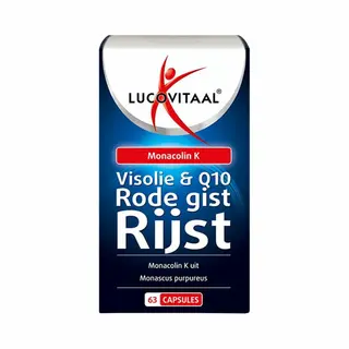 Lucovitaal Rode Gist Rijst, Visolie & Co-enzym Q10 - 63 Capsules