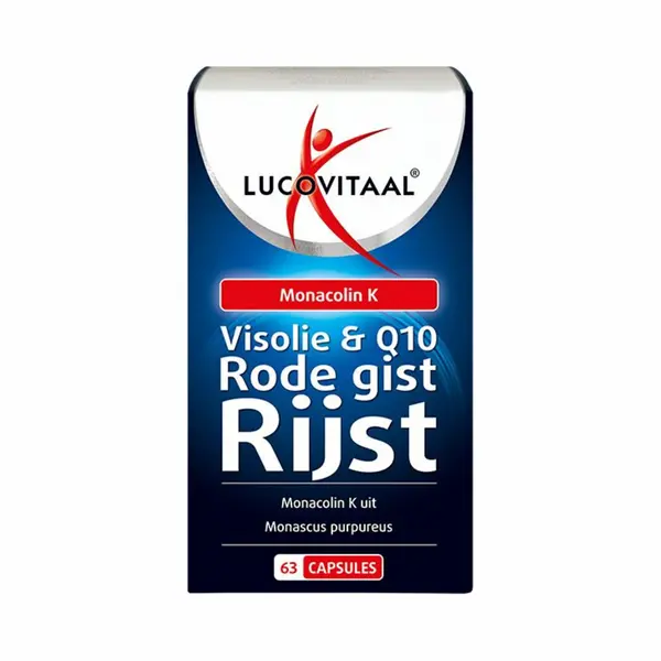 Lucovitaal Rode Gist Rijst, Visolie & Co-enzym Q10 - 63 Capsules thumbnail
