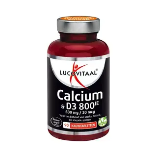 Gratis, Lucovitaal Calcium 500mg + D3 20 Mcg Kauwtabletten 90 Kauwtabletten