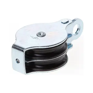 Jansen Hijskatrol - 2 Polyamide Wielen - 1 Oog - Ø 50mm - Verzinkt Staal