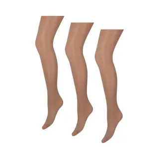 Marianne - Glanzende Dames Panty - 35 Denier - 3-Pack - Maat S/M - Muskaat