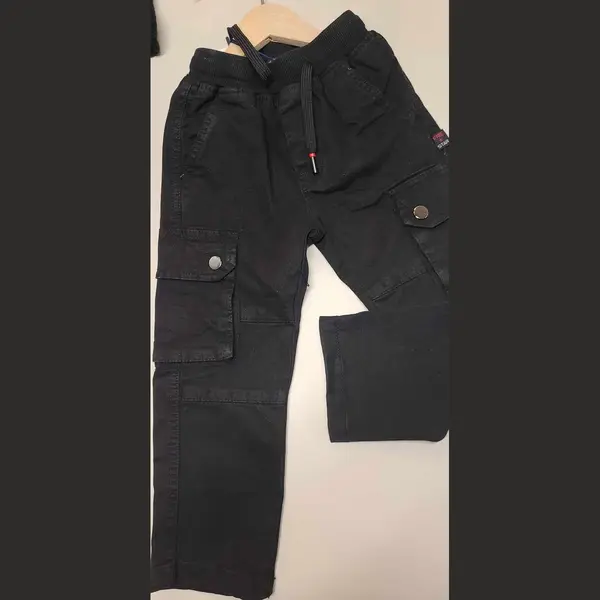 Free Star Broek Met Elastiek En Zakken Aan De Zijkant - Kinderen - Zwart - 5 Jaar thumbnail