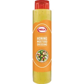 Hela Honing Mosterd Dressing - Friszoete Dressing Met Mosterdzaadjes - 800 Ml