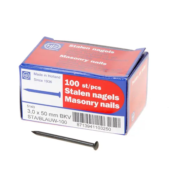 Hjz Stalen Nagel Bombe Kop 50 X 3.0mm thumbnail