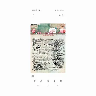 Studio Light Clear Stamp Background Collage - Jma Sending You Love Nr. 797