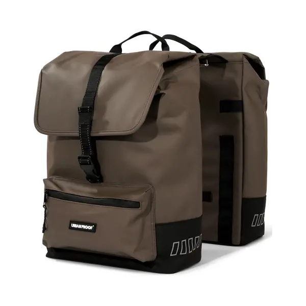 Gerecyclede Dubbele Fietstas Urban Proof Cargo 38L 30 X 15 X 42 Cm - Bruin thumbnail