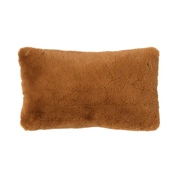 Dutch Decor Zaya - Kussenhoes 30x50 Cm - Bontlook - Effen Kleur - Tobacco Brown - Bruin - Met Rits - Zonder Binnenkussen thumbnail