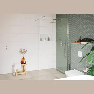 Saqu Modulo Inloopdouche Incl. Antikalk 110x210cm Chroom
