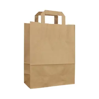 Papieren Draagtas - 22x10x28cm - Neutraal 50 Stuks