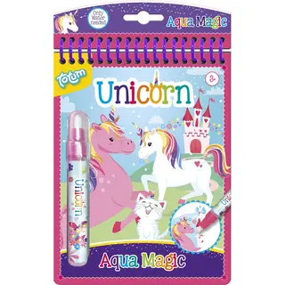 Totum Unicorn Junior Water Kleur Boekje - Herbruikbaar Magisch Kleurboek 16 X 21 Cm Aqua Magic | Kleuren Educatief Peuter Speelgoed