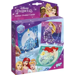 Disney Princess Totum Knutselset Luxe Prinsessen Glitter Kaarten Maken - Met Elsa, Ariel En Assepoester - Knutselen Speelgoed Meisjes Vanajf 4 Jaar