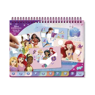 Totum Disney Princess - Stickerpuzzelboek Met Kleurplaten - 25-delig (25 Stuks)