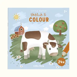 Little Dutch Kleurboek Little Farm - Sketch & Colour - Kleurboek - Tekenen - Educatief