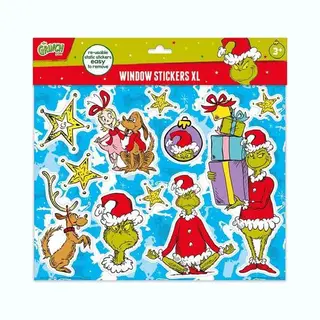 The Grinch Totum Raamstickers Xl - Verplaatsbare Niet Permanente Herbruikbare Stickers - Creatief Speelgoed Vanaf 3 Jaar Raam Deco