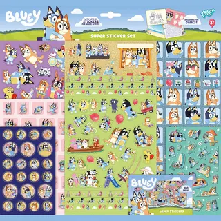 Totum Bluey Super Sticker Set, Over 300 Stickers (Laser, Puffy & More)