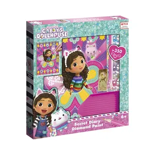 Gabby's Poppenhuis Totum Geheim Dagboek Met Slot Vriendenboek Secret Diary - Notitieboek Speelgoed Meisjes Gabby's Dollhouse - Knutselen Diamond