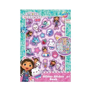 Grafix, Stickers, Gabby's Poppenhuis A5 Glitter Stickerset 8 Stuks