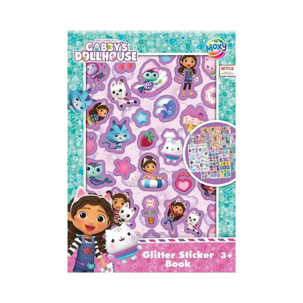 Grafix, Stickers, Gabby's Poppenhuis A5 Glitter Stickerset 8 Stuks thumbnail