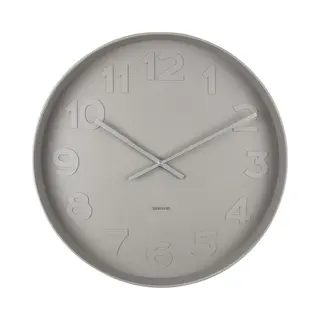Karlsson Wandklok Mr. Grey - Grijs - Ø51cm - Wandklok
