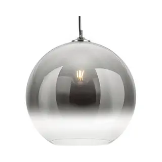 Leitmotiv Hanglamp Bubble - Chroom Schaduw - 36, 5x40cm - Scandinavisch - Hanglampen Eetkamer, Slaapkamer, Woonkamer