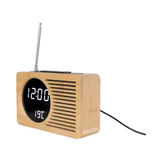 Karlsson Radiowecker Aus Bambus Retro