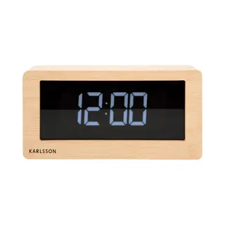 Karlsson Tafelklok Boxed - Licht Hout - 25x7x12, 5cm - Scandinavisch, Modern