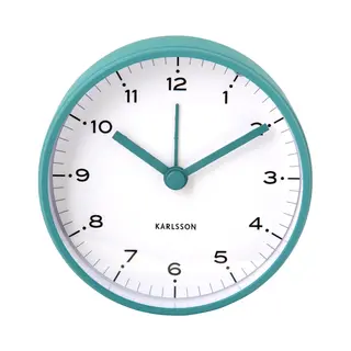 Karlsson KA6010BL wand- & tafelklok Digitale klok Rond Blauw, Turkoois