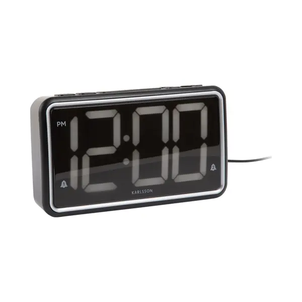 Karlsson Alarm Clock New Retro Black thumbnail