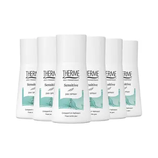 6x Therme Anti-Transpirant Sensitive Spray 75 Ml