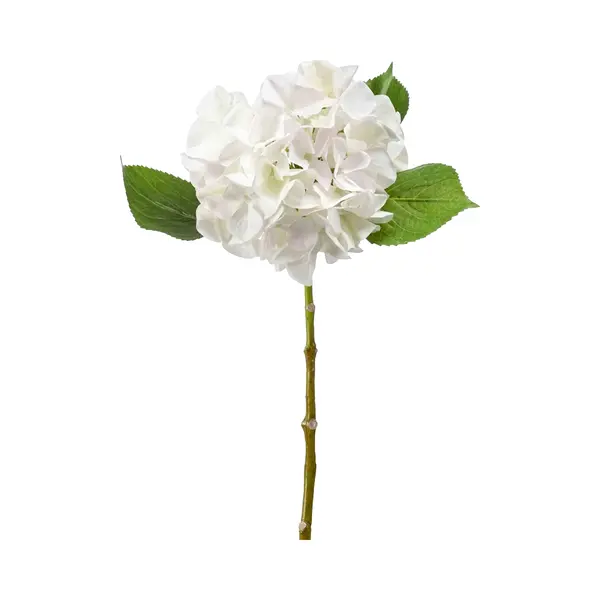 Emerald Kunstbloem Hortensia Tak - Challenge - 47 Cm - Wit - Kunst Zijdebloem - Hydrangea thumbnail