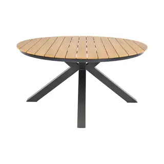 Les Arezzo Tuintafel Rond Polywood Teaklook 150 Cm