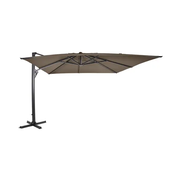Lesliliving Zweefparasol Virgoflex Taupe 300x400cm thumbnail