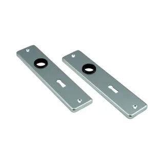 Ami Kortschild Aluminium F2 165/4rh Sleutelgat 56mm 221002