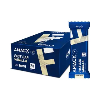 Amacx Energieriegel Fast Bar Mit 40% Mandelanteil – Vegane Riegel 12er Pack – Healthy Snacks Für Ausdauersportler – Power Bar Mit