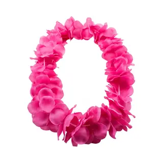 Folat Party Products Hawaii Kransen Bloemen Slingers - Neon Roze - Verkleed Accessoires - Kinderen/volwassenen