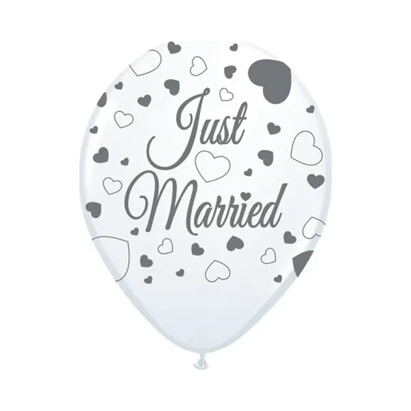 Folat - Ballonnen Just Married Hartjes thumbnail