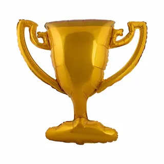 Folat 62928 Folienballon Pokal Dekoration Folienballon - Form - Champion Cup - 85 X 77 Cm Gold Fußball Trophy