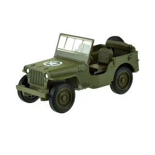Welly Willys Jeep Auto - Leger Speelgoed Van Metaal - 11 Cm - Schaal 1, 38