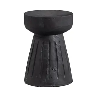 Woood Borre Kruk - Hout - Zwart - 40x28x28 Cm