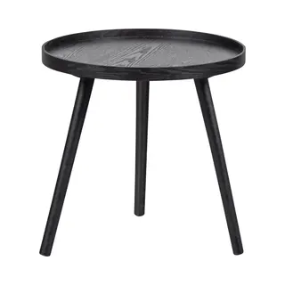 Woood Mesa Bijzettafel M - Mdf Tafelblad/Grenenhouten Poten - Zwart - 45x45x45 Cm