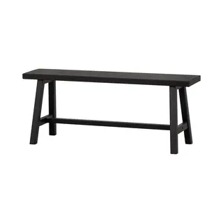 Woood Imme Bankje - Grenen - Zwart - 45x110x35