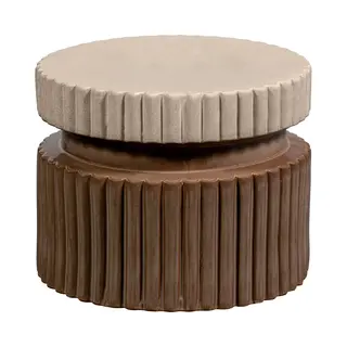 Woood Geer Bijzettafel - Keramiek - Tan - 38x48x48