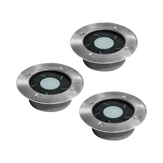 Ks Verlichting Set 3 Stuks Puck Grondspot Solar Led