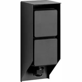 Ks Verlichting Tuinstopcontact Double Wall Buitenstopcontact Zwart