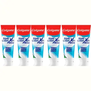 Colgate Triple Action Whitening Tandpasta - 6x75ml - Voor Witte Tanden - Voordeelverpakking