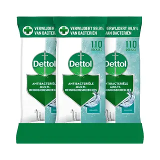 Dettol Antibacteriële Doekjes Multi-oppervlak Ocean - 3 X 110 Stuks - Voordeelverpakking