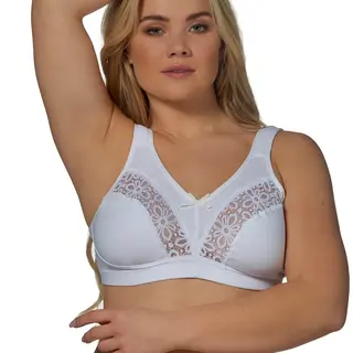 Elbrina Lingerie Elbrina Beugelloze Vrouwen Beha - Wit - Maat 80B